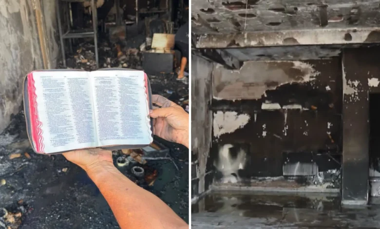 Bíblia é encontrada intacta em meio a destroços de loja após incêndio em Goiânia