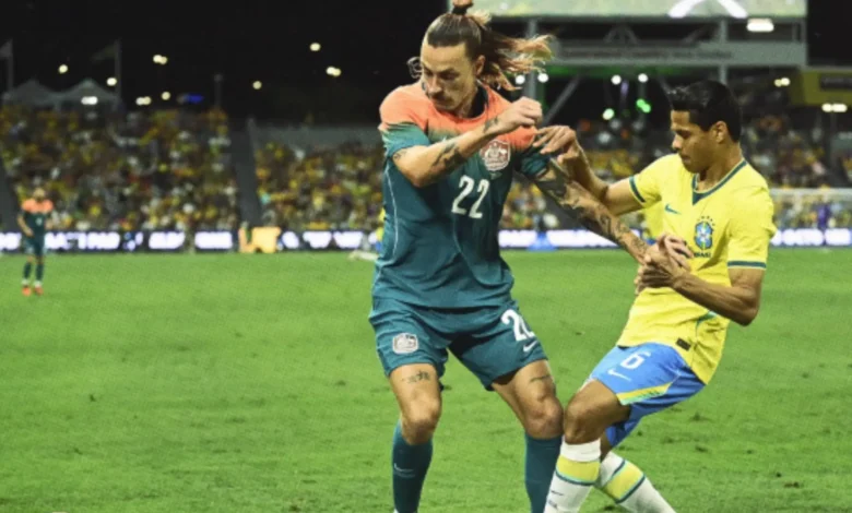 Brasil tem gol anulado e enfrenta dificuldades contra a Austrália