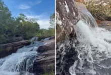 Cachoeira do Paredão atrai turistas com quedas de 30 metros em Buriti de Goiás