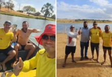 Celular encontrado funcionando no fundo de lago em Goiás surpreende guardas-vidas