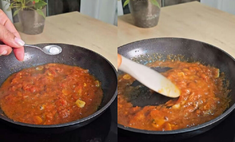 Chefs europeus revelam: bicarbonato de sódio é o segredo para equilibrar a acidez do molho de tomate