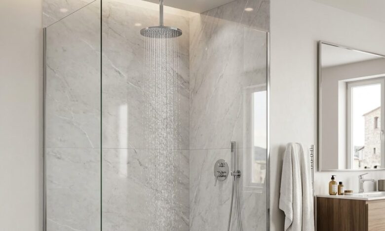 Chuveiro italiano ganha protagonismo em projetos residenciais e redefine o design de banheiros