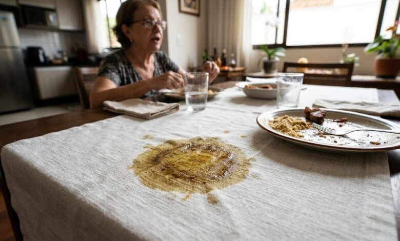 Como remover manchas de gordura da toalha de mesa com truque caseiro