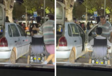 Cuidado de pai ao buscar filho cadeirante na faculdade comove internautas em Goiás