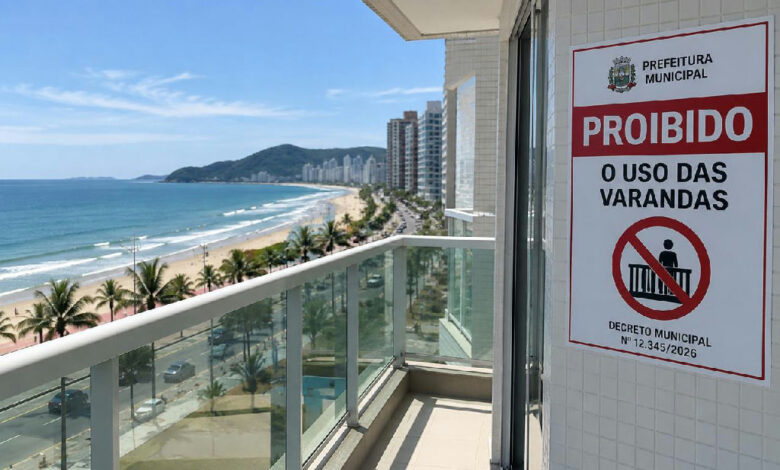 Decreto municipal proíbe uso de varandas em edifício residencial com risco de queda