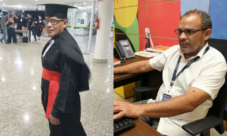 Ex-faxineiro do Tribunal de Justiça de Goiás conquista diploma em Direito aos 50 anos