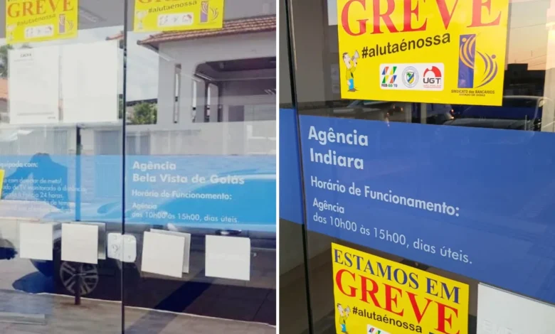 Greve dos servidores da Caixa mantém agências fechadas em Goiás após rejeição de proposta