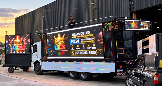 Inovador caminhão-palco com LED de alta definição chega a Goiás para revolucionar eventos e campanhas