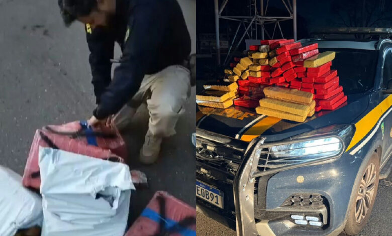 Jovem é preso pela PRF com 80 kg de maconha em caminhão-cegonha na Br-153