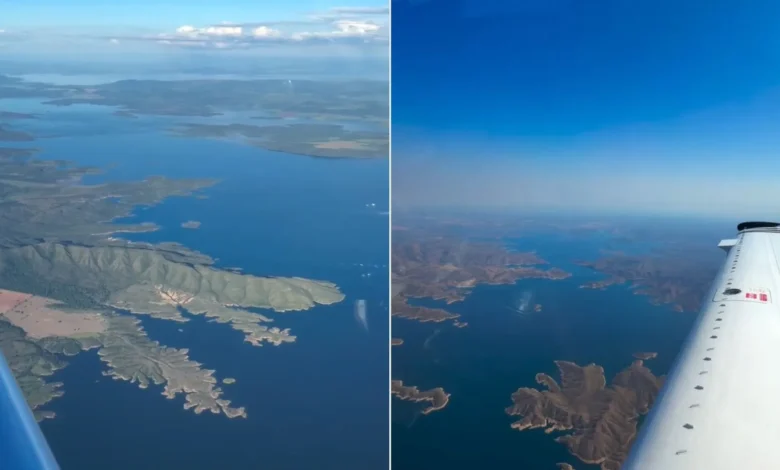 Lago Serra da Mesa impressiona em registros aéreos inéditos no interior de Goiás