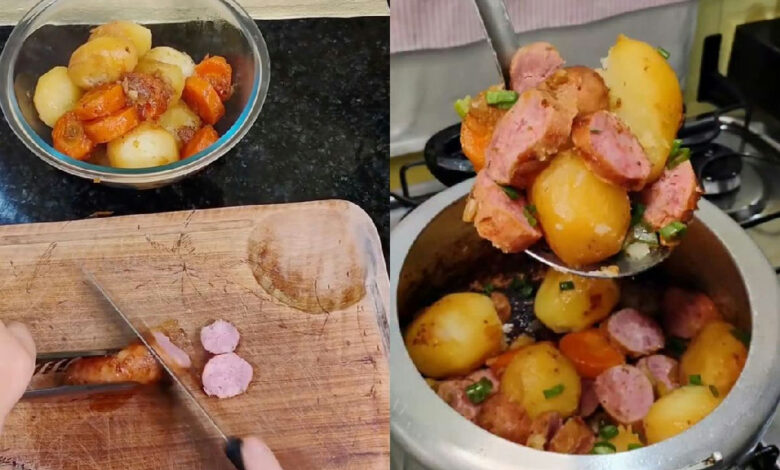 Linguiça com legumes na pressão: a evolução do acompanhamento para o dia a dia