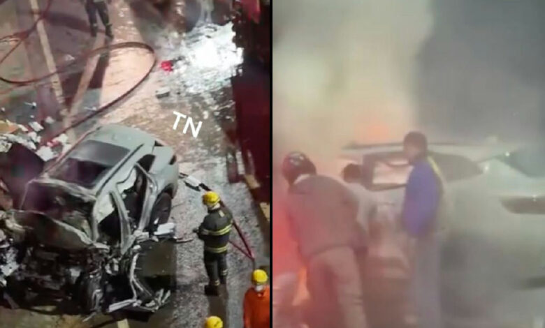 Motorista de 50 anos morre após colisão frontal e incêndio em trecho de obras na Go-020