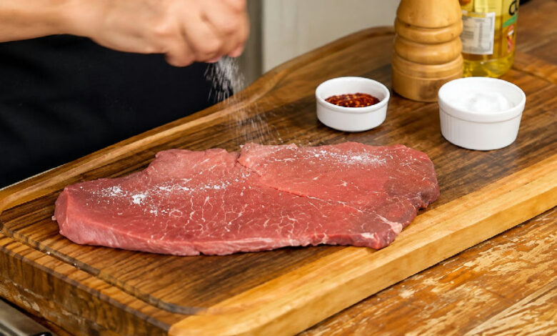 O momento certo de salgar o bife: evite o erro que solta água e impede a crosta perfeita