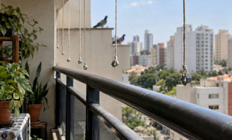 O segredo por trás dos fios com porcas pendurados em varandas residenciais