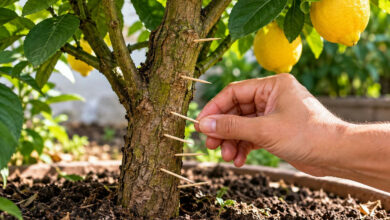 Palitos de dente no limoeiro: entenda o truque que promete mais frutos e seus riscos