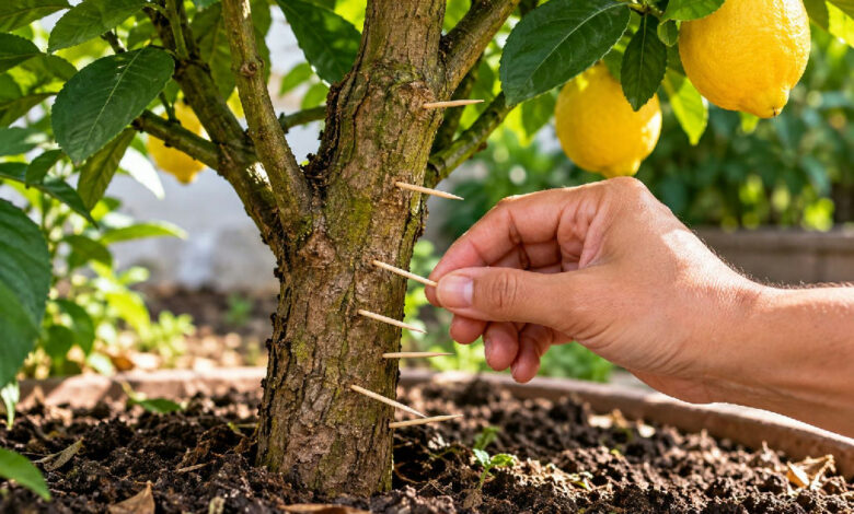 Palitos de dente no limoeiro: entenda o truque que promete mais frutos e seus riscos