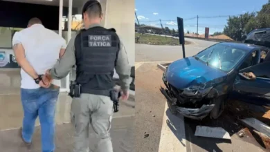 Perseguição de 15 km em Goiânia termina com suspeito de tráfico detido após colisão