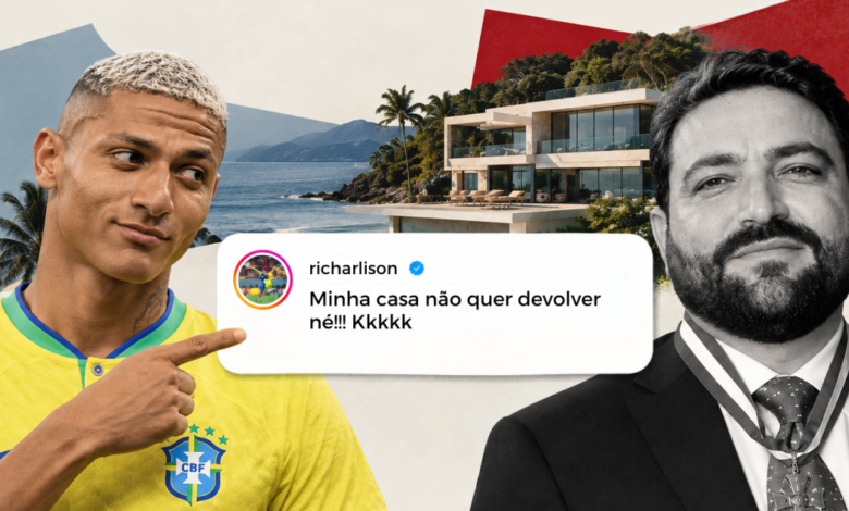 Richarlison ironiza Willer Tomaz e cobra mansão milionária após escândalo de apostas