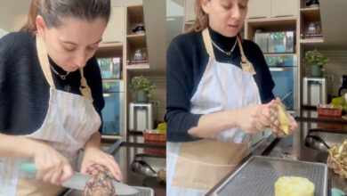Técnica de corte de abacaxi viraliza e simplifica o preparo da fruta na cozinha