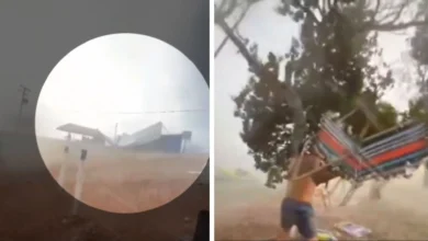 Temporal com granizo e ventania causa destruição na zona rural de Jataí
