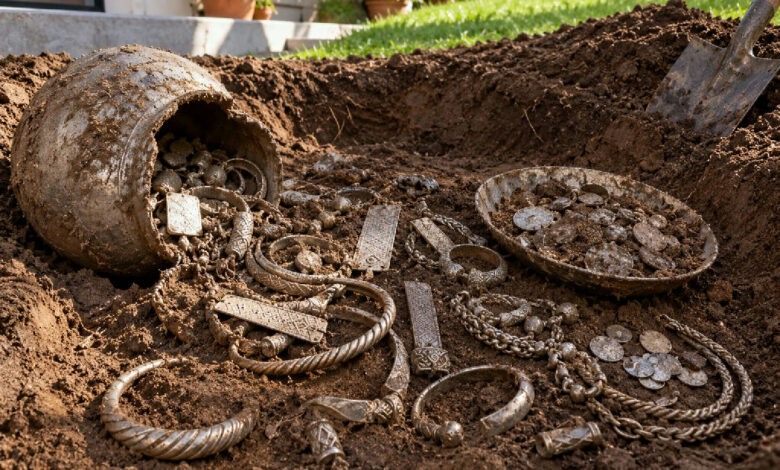 Tesouro viking de 18,5 kg é descoberto durante obra em quintal na Dinamarca
