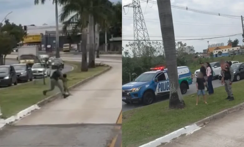 Ação rápida de policial militar evita atropelamento de criança em Goiânia