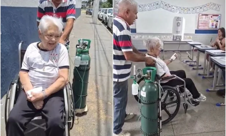 Bisavó de 83 anos supera falha em oxigênio e faz questão de votar em Anápolis