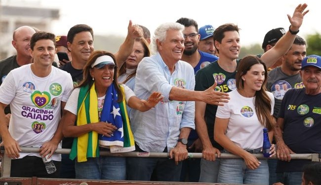 Caiado reforça apoio a Daniel Vilela e Gracinha em Aparecida de Goiânia
