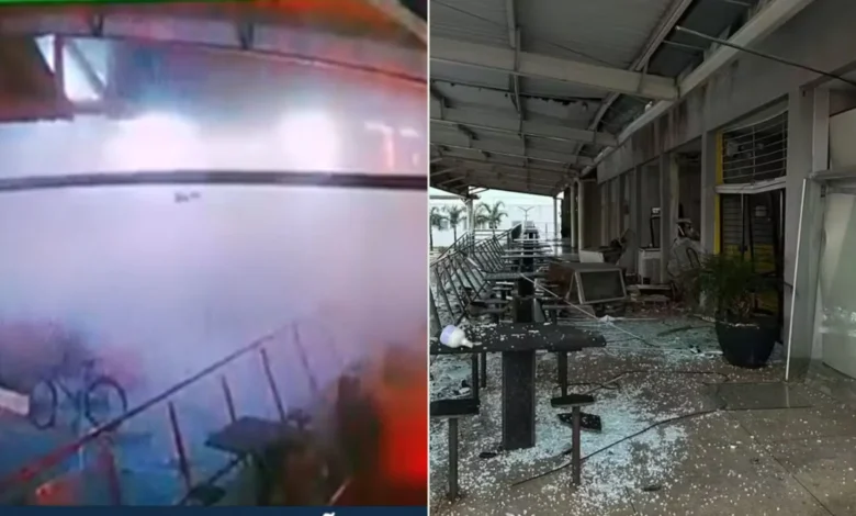 Câmeras de segurança registram momento de explosão em rodoviária de São Simão