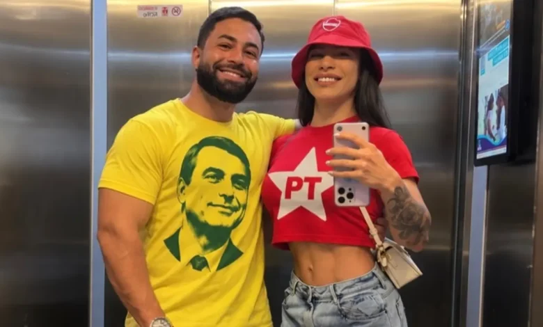 Casal ganha repercussão na internet ao mostrar divergência política em casa