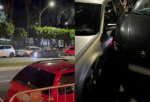 Colisão entre BMW e carro estacionado na Avenida Universitária gera movimentação em Anápolis