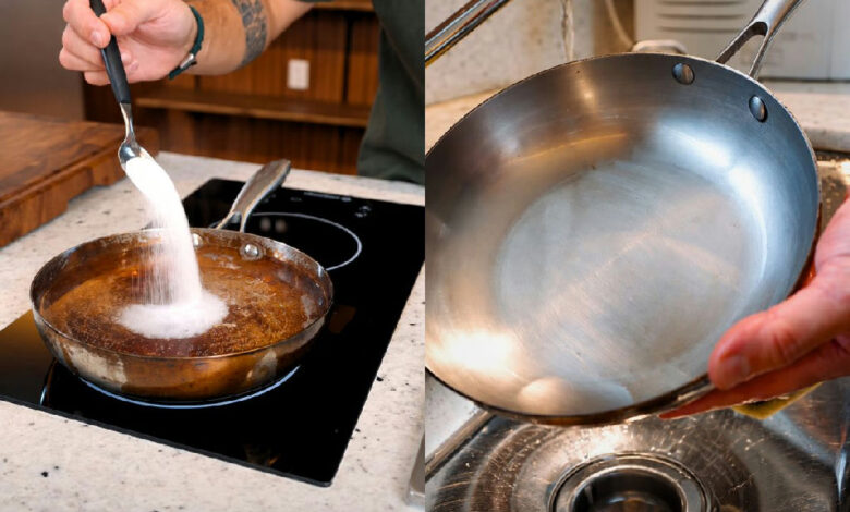 Como remover gordura impregnada de panelas sem esforço com truque simples