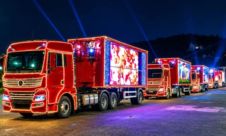 Goiás recebe desfile de caminhões da caravana de natal da coca-cola entre novembro e dezembro