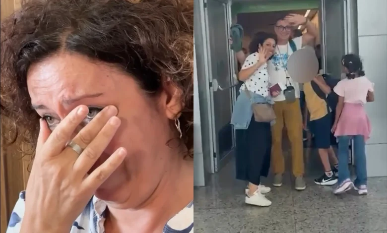 Italiana chora ao lembrar de processo de adoção de irmãos brasileiros
