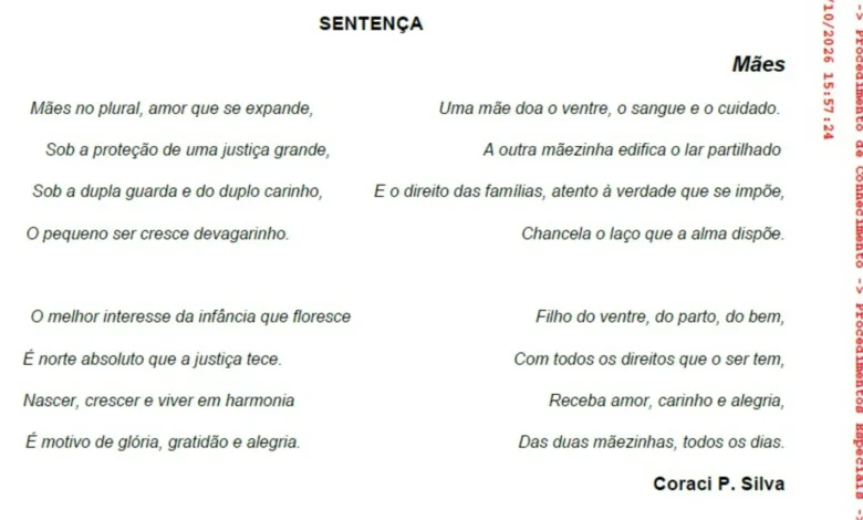 Magistrada goiana usa poema para reconhecer dupla maternidade em sentença