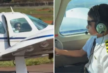 Menino que construiu avião artesanal realiza sonho de voar em aeronave real