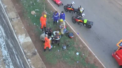 Motociclista morre após ser arremessado de viaduto em acidente na Br-060 em Goiânia
