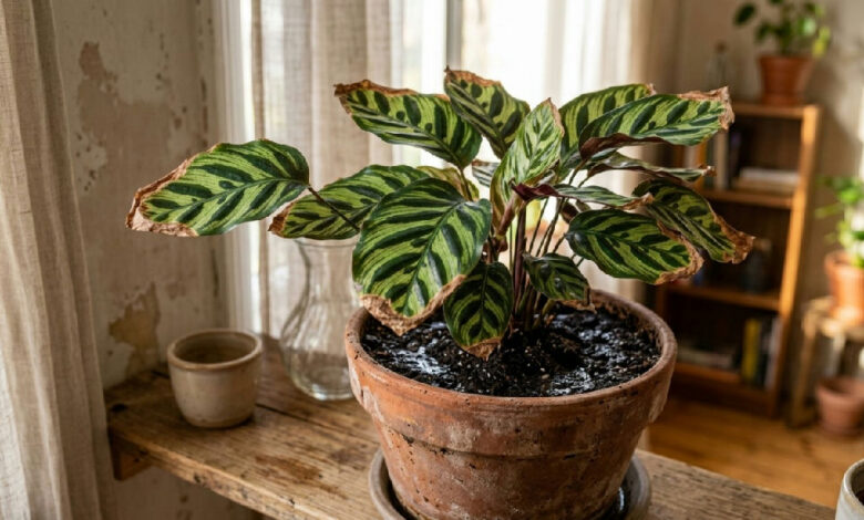Pontas secas nas folhas nem sempre indicam sede e excesso de rega pode matar a planta
