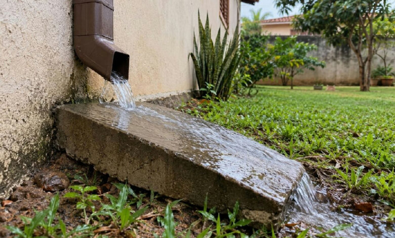 Por que colocar uma pedra sob a calha é uma estratégia vital para a estrutura da sua casa