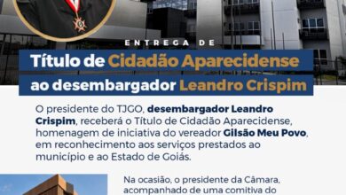 Presidente do TJGO recebe Título de Cidadão Aparecidense em inauguração de fórum