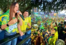 Primeira-dama de Anápolis mistura religião e jingle político em ato de campanha