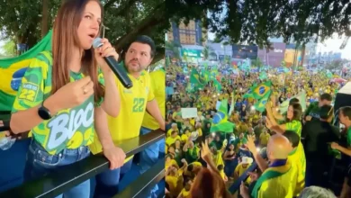 Primeira-dama de Anápolis mistura religião e jingle político em ato de campanha