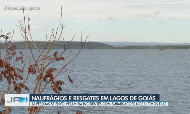 Série de naufrágios em lagos de Goiás deixa 16 pessoas envolvidas em incidentes