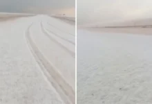 Tempestade com granizo cobre fazenda em Goiás e surpreende moradores