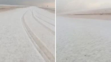 Tempestade com granizo cobre fazenda em Goiás e surpreende moradores