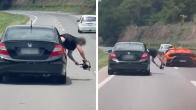 Videomaker arrisca a segurança para filmar superesportivo em rodovia federal